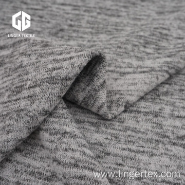 Heather Grey Polyester Hacci Fabric For Sweater
